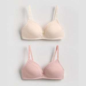 Reserved - 2 darab varrásmentes melltartó - pasztellpink - 734HP-03X
