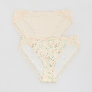 Reserved - LADIES` BRIEFS MULTI - krémszínű - 796HQ-01X