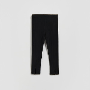 Reserved - Hasított szegélyű legging - fekete - 814HN-99X