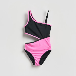 Reserved - Egyrészes fürdőruha kivágásokkal - élénkpink - 814IR-42X
