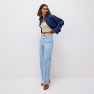 Reserved - Farmer wide leg övvel - kék - 829IU-50J