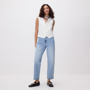 Reserved - Slim mom fit farmer rövidebb szárral - kék - 831IU-05J