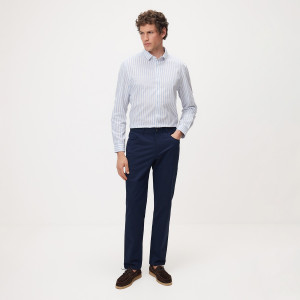 Reserved - Slim fit pamut nadrág - tengerészkék - 8345H-59M