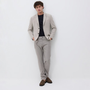 Reserved - Slim fit pamut nadrág - kávébarna - 8345H-84M