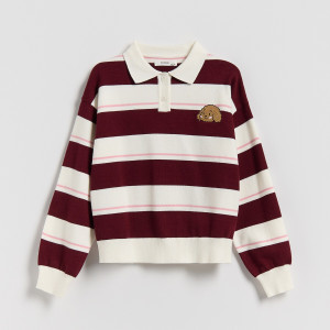 Reserved - Csíkozott polo pulóver Boffie & Poko - többszínű - 845CF-MLC