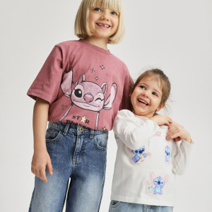 Reserved - Lilo & Stitch póló - krémszínű - 893HT-01X