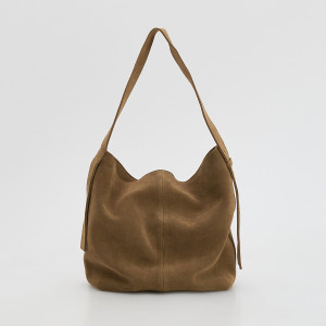Reserved - Velúr hobo táska - bézs - 896CM-80X