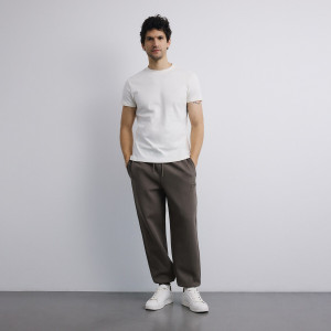 Reserved - Slim fit póló - krémszínű - 938HL-01X