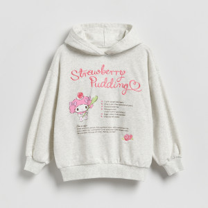 Reserved - My Melody pulóver - világos szürke - 941HV-09M