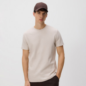 Reserved - Strukturális slim fit póló - bézs - 950HL-08X