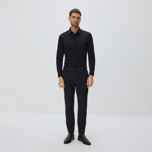 Reserved - Slim chino kockás nadrág - fekete - 975EV-99P