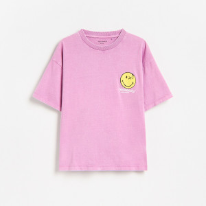 Reserved - SmileyWorld® póló - fuksziaszínű - 986HR-43X