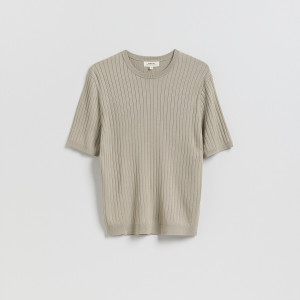 Reserved - T‑shirt CIRCULOSE® keverékkel - bézs - 994IR-80X
