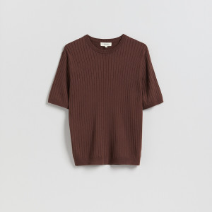 Reserved - T‑shirt CIRCULOSE® keverékkel - kávébarna - 994IR-84X