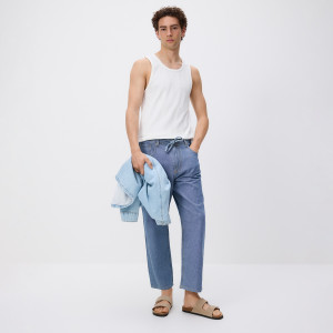 Reserved - Relaxed straight farmer - kék - YV142-55J
