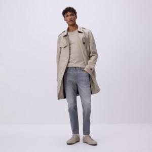 Reserved - Mosott hatású skinny farmernadrág - világos szürke - YV151-09J