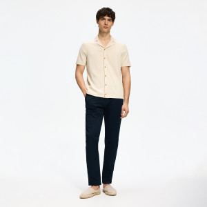 Reserved - Chino slim fit nadrág - tengerészkék - YV905-59X