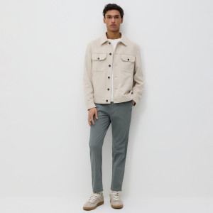 Reserved - Chino slim fit nadrág - szürkészöld - YV905-97X