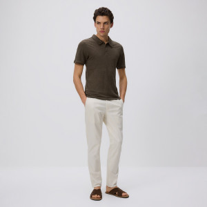 Reserved - Chino slim fit nadrág - krémszínű - YV913-01P