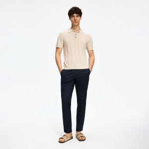 Reserved - Chino slim fit nadrág - tengerészkék - YV913-59P
