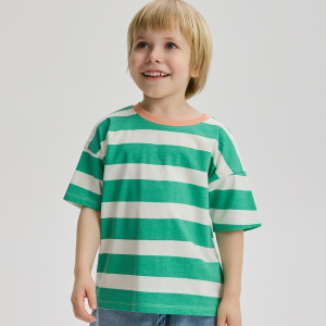 T-shirt w paski - 110 (4-5 lat) - złamana biel - chłopcy - Reserved - 007IT-01X