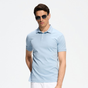 Polo slim z bawełny pima - S - jasnoniebieski - męska - Reserved - 012HM-05X