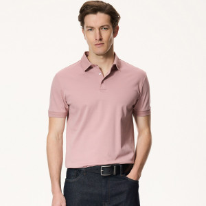 Polo slim z bawełny pima - XXL - brudny róż - męska - Reserved - 012HM-39X