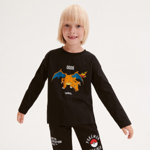 Longsleeve oversize Pokémon - 164 (13 lat) - czarny - chłopcy - Reserved - 0139W-99X