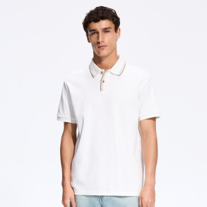 Koszulka polo comfort fit - XL - złamana biel - męska - Reserved - 013JT-01X