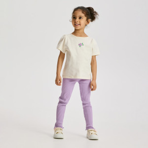 Bawełniany komplet - 104 (3-4 lata) - lawendowy - dziewczynki - Reserved - 013KE-04X