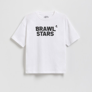 T-shirt Brawl Stars - 170 (13-14 lat) - biały - chłopcy - Reserved - 015FH-00X