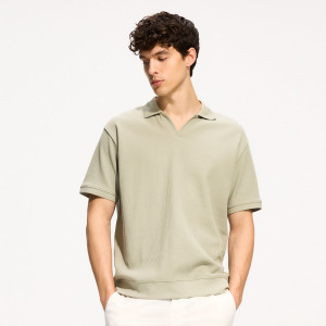 Bawełniane polo comfort fit - S - jasnozielony - męska - Reserved - 021JT-07X