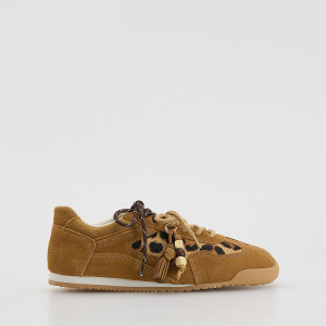 Skórzane sneakersy - 36 - beżowy - damska - Reserved - 026FG-80X