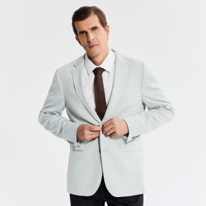 Marynarka slim fit z dodatkiem wiskozy - M - jasnozielony - męska - Reserved - 026HP-07M