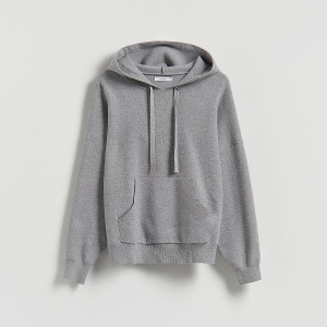 Sweter z wiskozą - L - szary - damska - Reserved - 027GH-85M
