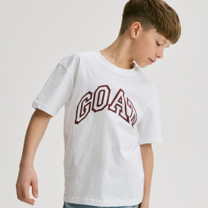 T-shirt z nadrukiem - 116 (5-6 lat) - kremowy - chłopcy - Reserved - 027IT-02X
