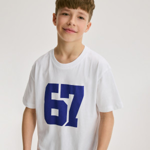 T-shirt z nadrukiem - 128 (7-8 lat) - jasnoniebieski - chłopcy - Reserved - 027IT-05X