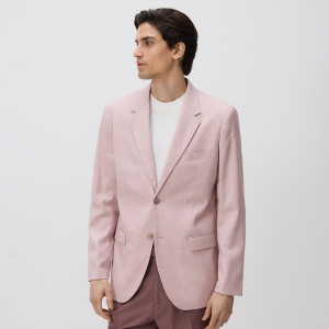 Marynarka slim fit - M - pastelowy róż - męska - Reserved - 030HP-03M