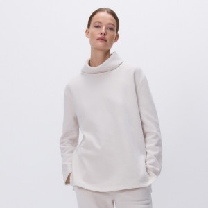 Bluza ze stójką - XL - beżowy - damska - Reserved - 036HT-08X