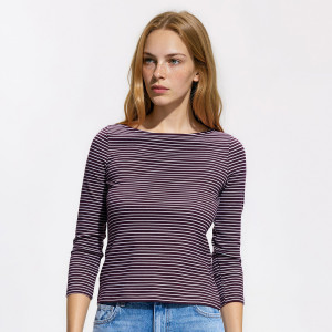 Longsleeve z bawełną - M - wielobarwny - damska - Reserved - 038KF-MLC