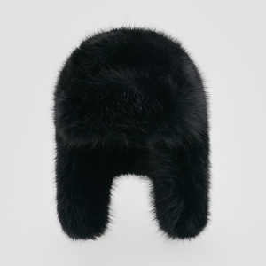 Czapka ze sztucznego futerka - ONE SIZE - czarny - damska - Reserved - 042IJ-99X