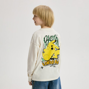 Longsleeve Pokémon - 116 (5-6 lat) - złamana biel - chłopcy - Reserved - 048II-01X