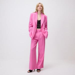 Spodnie z modalem - L - różowy - damska - Reserved - 048KK-30X