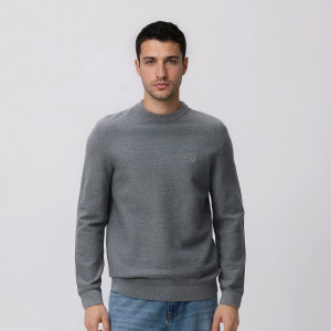 Sweter z domieszką lyocellu - S - szary - męska - Reserved - 052FR-85M
