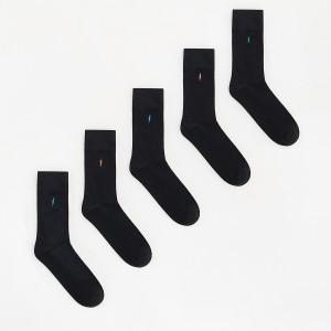 5 pack skarpet - 39-42 - czarny - męska - Reserved - 068JE-99X