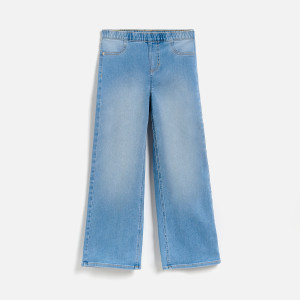 Elastyczne jeansy wide leg - 158 (12 lat) - niebieski - dziewczynki - Reserved - 094JU-50J