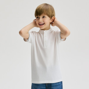 T-shirt polo - 122 (6-7 lat) - biały - chłopcy - Reserved - 098CJ-00X