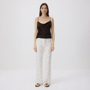 Koronkowe spodnie - L - biały - damska - Reserved - 102JL-00X