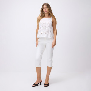 Jeansy capri - 38 - biały - damska - Reserved - 109IX-00J