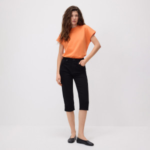 Jeansy capri - 36 - czarny - damska - Reserved - 109IX-99J